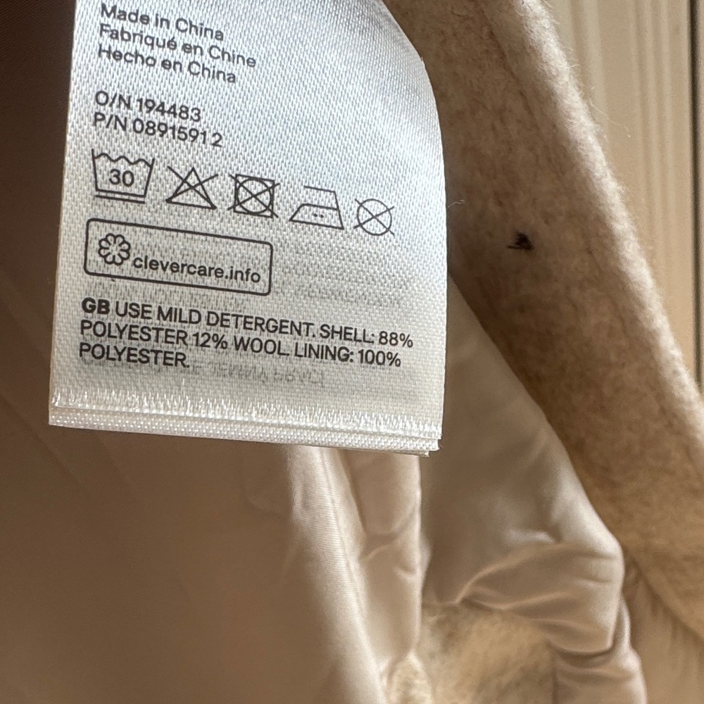 H&M Cream Wool Coat - Picture 12 of 12